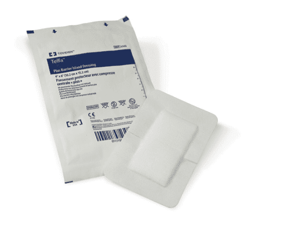 Telfa™ Sterile Plus Island Dressing 6" X 10", 1s in Peel-Back Package 25/Box