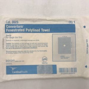 Cardinal Fenestrated Poly-Lined Towel 100/case
