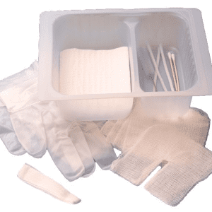 AirLife® Trach Care Kit w/2 Cotton-Tipped Applicators, 3 Pipe Cleaners, 1 Pair Vinyl Gloves, 1 Water-Resistant Towel 30/case