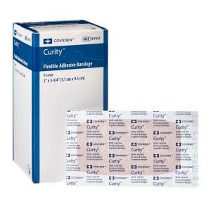 Adhesive Strip Curity™ 2 X 3-3/4 Inch Fabric Rectangle Sterile 50/box