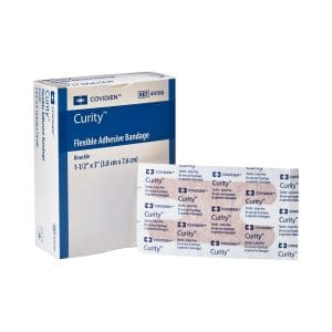Adhesive Strip Curity™ 1-1/2 X 3 Inch Fabric Knuckle Sterile 30/box