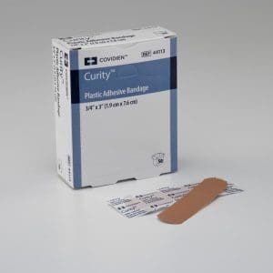 Adhesive Strip Curity™ 1 X 3 Inch Plastic Rectangle Sterile 50/box