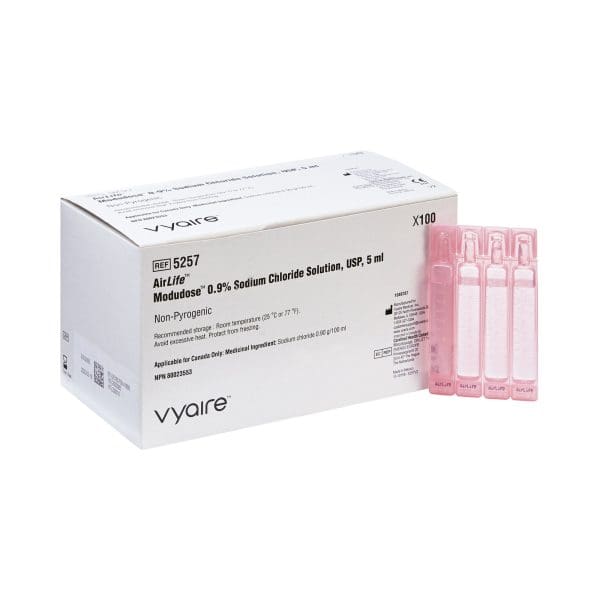AirLife® Vial 5ml Modudose Unit Dose Saline 0.9% 100/box