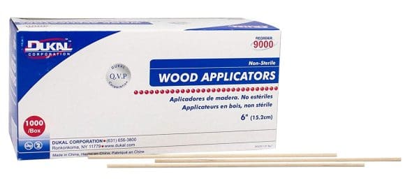 Dukal Non-Sterile Cotton Tipped Applicators, 6" Wood Shaft, 1000/box