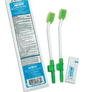 Toothette® Oral Care Suction Swab System w/Perox-A-Mint Solution w/o Mouth Moisturizer 50/Bag