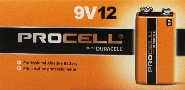 Procell 9V 9 Volt Alkaline Battery Bulk Pack - 72 Per Package