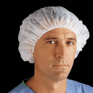 Cardinal Health™ Comfort Blue 21in Bouffant Cap 100/Box, 10bx/Case