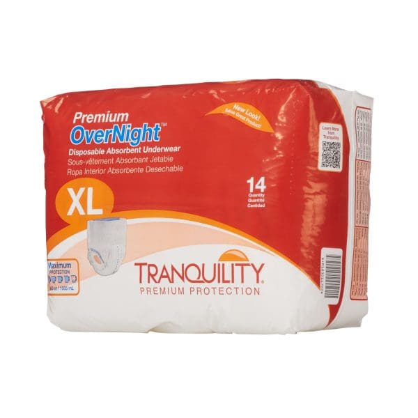 Tranquility Premium OverNight Pull On Underwear X-Large Disposable Heavy Absorbency 56/