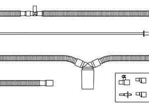 Neonatal Single Heated Ventilator Circuit for less than 4lpm 10/case