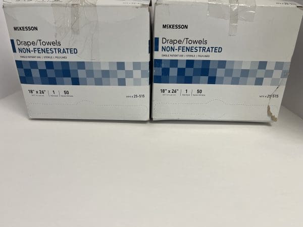 EXPIRED-McKesson Non-Fenestrated Drape/Towels, 18" x 26" Sterile, 50/box