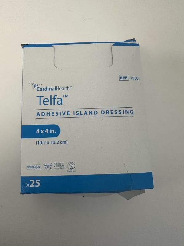 DAMAGED-Island Dressing Telfa 4"X4" Square Sterile 25/bx